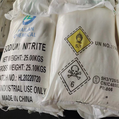 Pó de Nitrito de Sódio NaNO2 99% 25kg/saco Nº CAS 7632-00-0 como Agente de Branqueamento