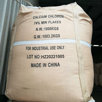 1000kg/flocos brancos do Dihydrate do cloreto de cálcio do cloreto de cálcio 74% CaCL2 do saco