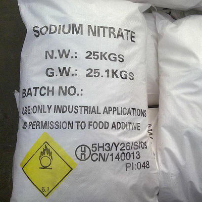 Nitrato de sódio composto inorgánico 99% Crystal Powder NaNO3 OHSAS18001