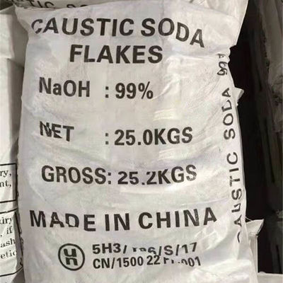 98,5% flocos da soda cáustica do NaOH de Min Sodium Hydroxide para o sabão de fabricação