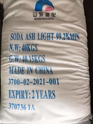 40KG/carbonato de sódio de Ash Light For Glass Na 2CO3 soda do saco 99,2%