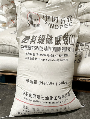 N granulado Crystal Ammonium Sulfate Agricultural Fertilizer 20,5 231-984-1