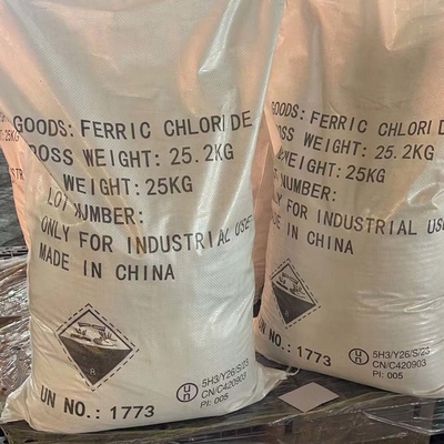 25 kg/saco Cloreto Ferrico em Pó Anídro 98%min 26MT/20GP