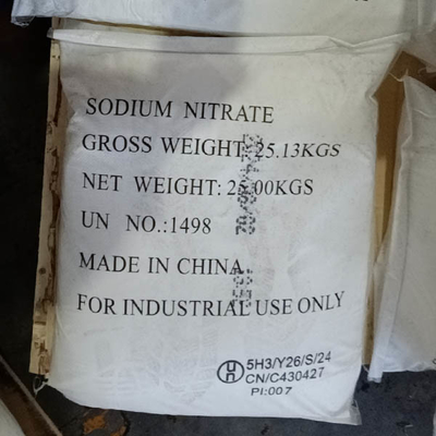 25 KG/BAG Nitrato de sódio CAS 7631-99-4 Fórmula NaNO3