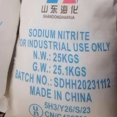 NaNO2 Nitrito de sódio utilizado como agente de tratamento térmico de metais 25 KG / BAG