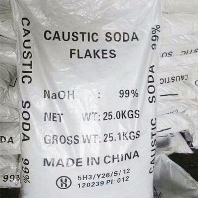 25 KG/BAG 99% de pureza Sódio cáustico Hidróxido de sódio Flocos Cas 1310-73-2 Para fabricação de papel